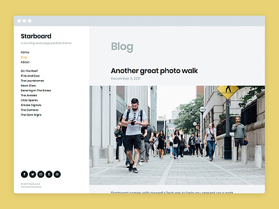 Starboard – WordPress Portfolio Theme blog photography portfolio theme wordpress