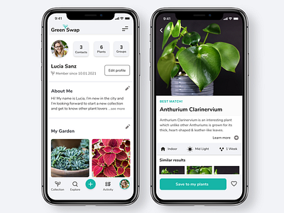 GreenSwap - Swap your plants with others around you app branding design feature instagram plants app product design ui ui design ux ux design