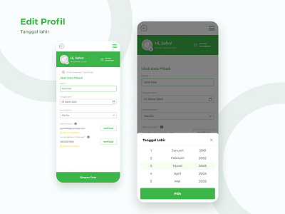 UX Design - Edit Profile app design ui ux