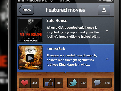 iPhone Featured Movies fun iphone movies social trailers ui