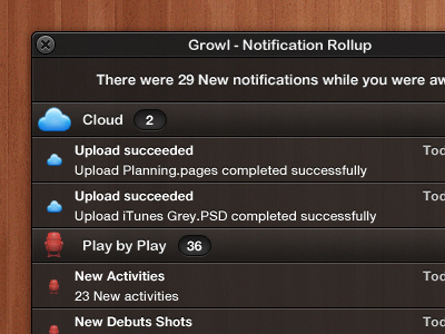 Growl Notification Roll Up