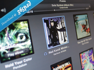 iTunes Dark Grey Free PSD