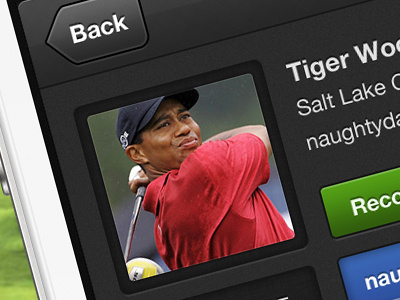 Golf App Profile WIP app buttons golf iphone profile ui