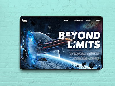 Space Travel : Self Project design landing page surrealism typography ux web website