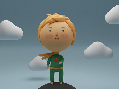 The little Prince 3d 3dart 3dartist animation blender cinema4d colorful illustration littleprince motion graphics