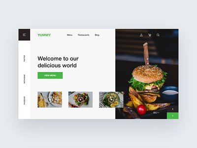 Food Delivery Website home page colors delivery website design dribbble food food and drink homepage minimal ui ux web webdesign website website concept