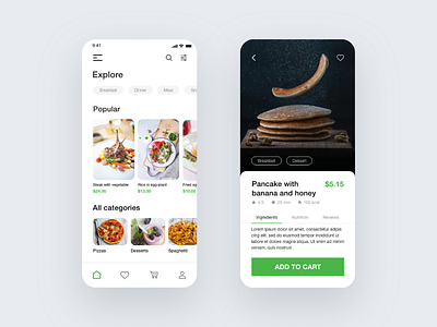 Food Delivery App concept app design colors design dribbble food food app minimal ui ux web webdesign website yummy