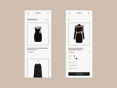 Balmain | Redesign concept