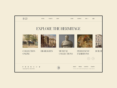 The Hermitage Museum | Redesign concept art concept design dribbble gallery hermitage minimal minimalism museum redesign russian ui ux web webdesign website