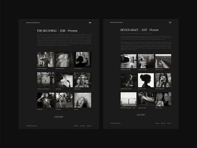 Photographer website redesign concept