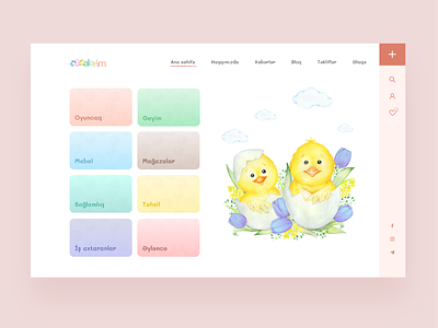 Cücələrim | Kids website design