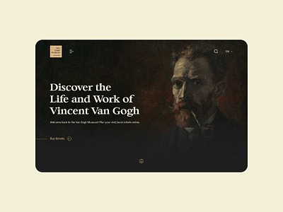 Van Gogh Museum | Redesign concept art concept design dribbble exhibition gallery minimal minimalism modern museum painter painting redesign ui ux van gogh vincent van gogh web webdesign