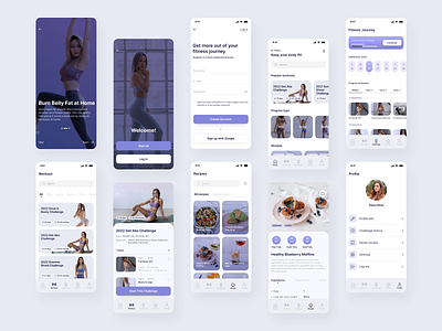 Chloe Ting Workout mobile app by Nigar Novruzova on Dribbble