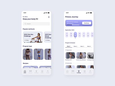 Chloe Ting - Workout mobile app app colors design dribbble fitness gym interface design minimal minimalism mobile app mobile app design sport ui user experience user interface ux web webdesign workout workout app