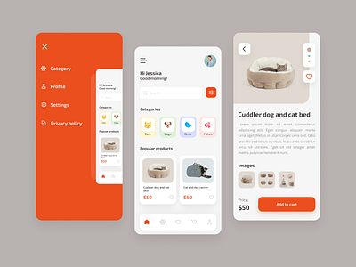 Pet shop mobile app concept app design dribbble minimal mobile mobile app mobile interface pet pet shop shop supplies ui user interface ux web