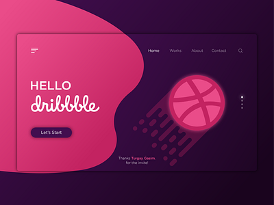 Hello Dribbble debut dribbble first shot hello ui ux web webdesign website