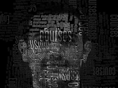 Text Portrait from a Photo design illustration typography vector