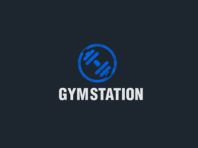 Gym Station Logo branding design gym logo illustration logo typography vector