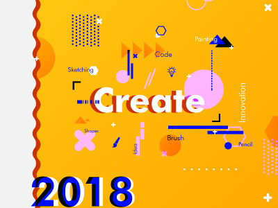 Create 2018 2018 show off adobe art create designer graphic design layout poster series tools vibrant