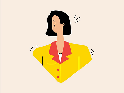 Girl in Yellow 2d adobe colors design designer editorial girl illustration illustrator minimal uiux vector vibrant visual design yellow