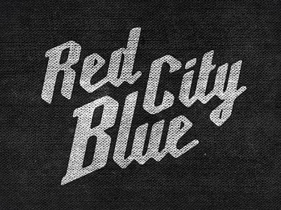 Red City Blue band blue city el paso logo n red rock roll texas type typography
