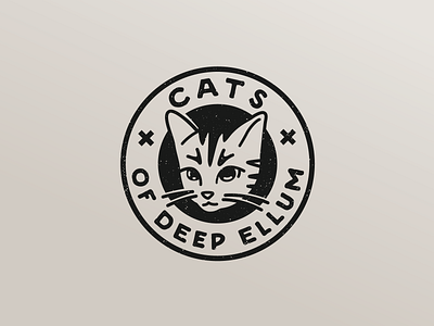 Cats of Deep Ellum branding cat dallas deep ellum design illustration logo rescue texas typography