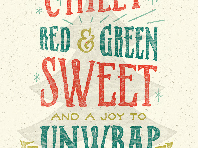 Christmas in El Paso card chilly christmas design el paso green holiday red sweet tamales typography xmas