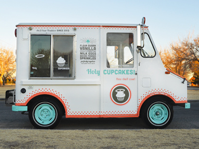 Holy Cupcakes! Truck cupcakes design el paso food holy sweets texas truck