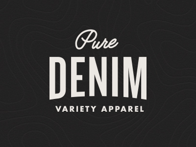 Pure Denim Logo apparel brand clothing design logo rebrand