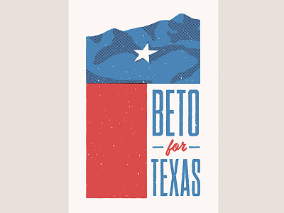 Beto for Texas beto design el paso flag franklin mountains poster senate texas type vote