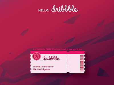 Hello Dribbble crystals debut shot debute design ishukardam tickets visual substitution