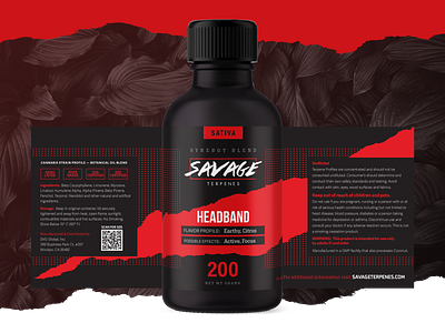 Savage Terpenes - Sativa brand branding branding design design illustration packaging packagingdesign rebrand rebranding