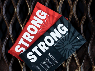 Strong Coffee Packaging branding design label design packaging design