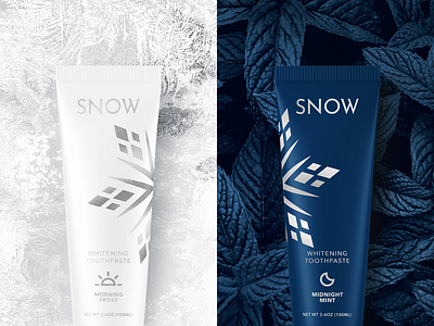 SNOW Toothpaste Packaging branding packaging packaging design