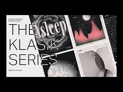 Klasik Poster Gallery - Introduction Motion design digital gallery intro animation klasik loading minimalist motion effects posters scroll typography web