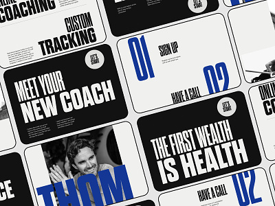 Thom Evans Fitness - Web Design adobe xd bold design digital fitness gothic lenus minimalist modern striking typography web whitespace