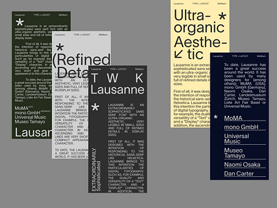 TWK Lausanne - Type + Layout Explorations