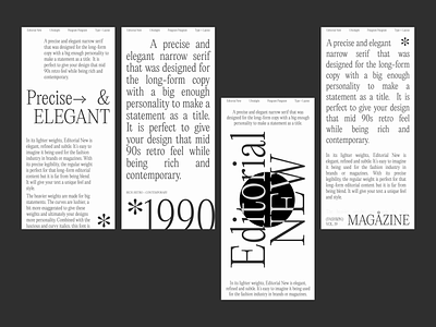 PP Editorial New - Type + Layout Explorations black and white design digital editorial layout design minimal minimalist monochrome pangram pangram type typography ui web
