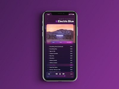 Music App - Album View Concept adobe xd design digital music app music app ui music player ui ux