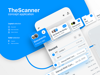 The Scanner - concept animation blue concept designthinking human oriented design interface ios minimal mobile scanner ui design uidesign ux ux design uxdesign uxui