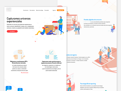 Product Landing Page - Consumo de experiencias call to action design home home page illustration landing page ui ux website