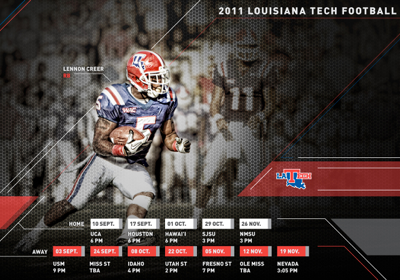 2011 Louisiana Tech Football Desktop Schedule football louisiana schedule wallpaper