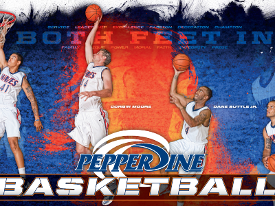 Pepperdine Waves Men's Basketball Poster