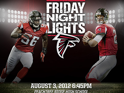 Atlanta Falcons Friday Night Lights Promotion by Matt Lange on Dribbble