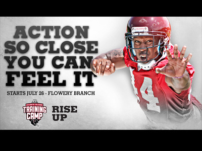 Atlanta Falcons Training Camp Signage football nfl rise up