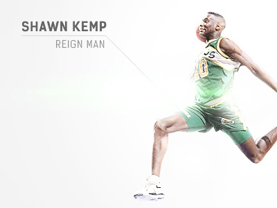 Shawn Kemp - Reign Man all star basketball nba seattle supersonics