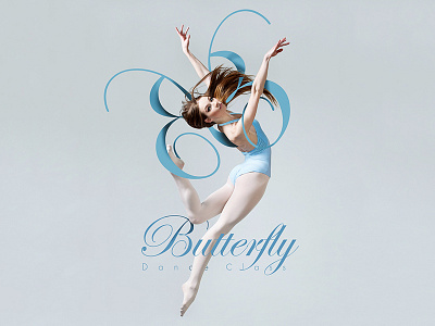 Butterfly Dance Class advertising ballerina ballet butterfly dance dance class poster typography wing woman