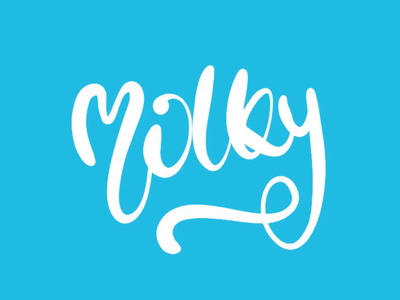 MILKY hand-lettering logo