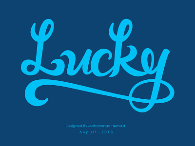 Lucky Logo - Bold Form branding calligrapher calligraphy calligraphy logo design illustration lettering art lettering daily logo typography