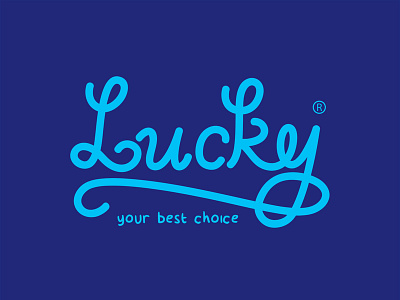 Lucky logo - Regular form branding calligrapher calligraphy calligraphy logo design illustration lettering art lettering daily logo typography